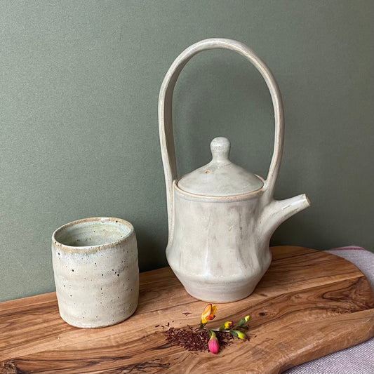Stone Green Teapot and Cup